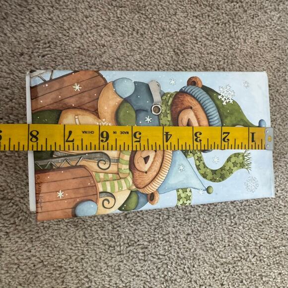 Snowy Winter Teddy Bears Lined Notebook Hardcover Thick Lots of Pages Snow - Picture 5 of 6